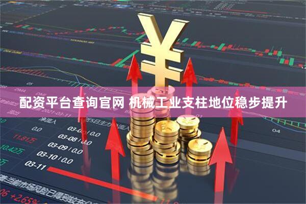配资平台查询官网 机械工业支柱地位稳步提升